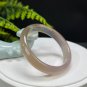 Ice Purple Gray Agate Bangle 56MM Icy Translucent Floating Cinnabar Dotted