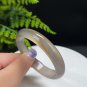 Ice Purple Gray Agate Bangle 56MM Icy Translucent Floating Cinnabar Dotted