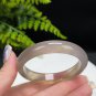 Ice Purple Gray Agate Bangle 56MM Icy Translucent Floating Cinnabar Dotted
