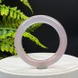 Rare Dusty Pink Agate Bangle 56MM High Icy Translucent Clean Round
