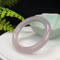 Rare Dusty Pink Agate Bangle 56MM High Icy Translucent Clean Round