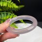 Rare Dusty Pink Agate Bangle 56MM High Icy Translucent Clean Round