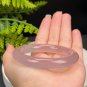Rare Dusty Pink Agate Bangle 56MM High Icy Translucent Clean Round