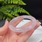 Rose Quartz Bangle 59MM Flake Ice Translucent Light Pink Round