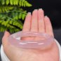 Rose Quartz Bangle 59MM Flake Ice Translucent Light Pink Round