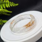 Yellow Phantom Quartz Chalcopyrite Intergrowth Bangle 60MM Flake Ice Rainbow Transparent