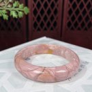 Rare Pink Alxa Agate Bangle 56MM Porcelain Luster Fragmentary Crystallization