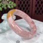 Rare Pink Alxa Agate Bangle 56MM Porcelain Luster Fragmentary Crystallization