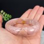 Rare Pink Alxa Agate Bangle 56MM Porcelain Luster Fragmentary Crystallization