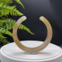 Champagne Golden Agate Open Bangle 63MM Icy Translucent Carved Cat's Paw