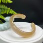 Champagne Golden Agate Open Bangle 63MM Icy Translucent Carved Cat's Paw