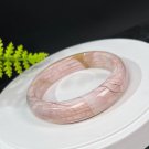 Rare Alxa Agate Bangle 59MM Porcelain Luster Light Pink Orange Fragmentary Crystallization