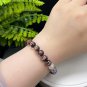 Brazilian Phantom Quartz Beaded Bracelet 8.5mm Icy Transparent Cornucopia Four Seasons Crystal