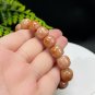 Fossilized Coral Barrel Bead Bracelet Porcelain Luster Tangerine
