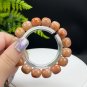 Fossilized Coral Barrel Bead Bracelet Porcelain Luster Tangerine
