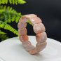 Pink Fossilized Coral Bracelet Cuff Rectangle Jadeification Lemon Blossom