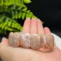 Pink Fossilized Coral Bracelet Cuff Rectangle Jadeification Lemon Blossom