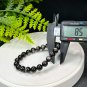 Silver Obsidian Beaded Bracelet 8.5mm Cat's Eye Silver Sheen Stacking