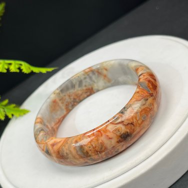 Mexican Crazy Agate Bangle 61MM Porcelain Luster Crystallization Multicolored