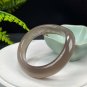 Gray Agate Bangle 56MM High Icy Transparent Scenery Cornucopia Snowflake Twisted Style