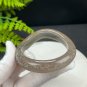 Gray Agate Bangle 56MM High Icy Transparent Scenery Cornucopia Snowflake Twisted Style