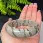 Feldspar Bangle 62+MM Porcelain Luster Crystallization Flesh Pink Green