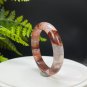 Ox Blood Red Phantom Quartz Bangle 52MM Icy Transparent Rainbow Multi-inclusions