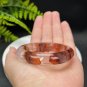 Ox Blood Red Phantom Quartz Bangle 52MM Icy Transparent Rainbow Multi-inclusions