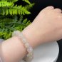 Rare Sunstone Moonstone Intergrowth Beaded Bracelet 12mm Icy Blue Light