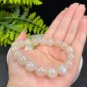 Rare Sunstone Moonstone Intergrowth Beaded Bracelet 12mm Icy Blue Light