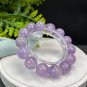 Amethyst Beaded Bracelet 16.5mm Flake Ice Rainbow Translucent Lavender Purple