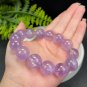 Amethyst Beaded Bracelet 16.5mm Flake Ice Rainbow Translucent Lavender Purple