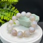 Rare Sunstone Moonstone Intergrowth Beaded Bracelet 18mm Icy Blue Light Large Beads
