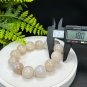 Rare Sunstone Moonstone Intergrowth Beaded Bracelet 18mm Icy Blue Light Large Beads