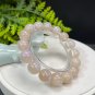 Rare Sunstone Moonstone Intergrowth Beaded Bracelet 13.5mm Icy Blue Light