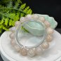 Rare Sunstone Moonstone Intergrowth Beaded Bracelet 13.5mm Icy Blue Light