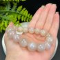 Rare Sunstone Moonstone Intergrowth Beaded Bracelet 13.5mm Icy Blue Light