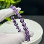 Brazilian Amethyst Beaded Bracelet 8.5mm Flake Ice Transparent Purple Crystal