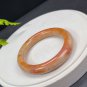 Gradient Orange Fossilized Coral Bangle 52MM High Icy Porcelain Luster Jadeification Round