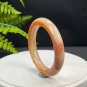 Gradient Orange Fossilized Coral Bangle 52MM High Icy Porcelain Luster Jadeification Round