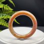Gradient Orange Fossilized Coral Bangle 52MM High Icy Porcelain Luster Jadeification Round