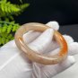 Gradient Orange Fossilized Coral Bangle 52MM High Icy Porcelain Luster Jadeification Round