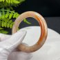 Gradient Orange Fossilized Coral Bangle 52MM High Icy Porcelain Luster Jadeification Round