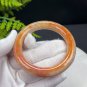 Gradient Orange Fossilized Coral Bangle 52MM High Icy Porcelain Luster Jadeification Round