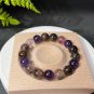 Auralite 23 Crystal Beaded Bracelet 12mm Icy Translucent Round Beads Handmade