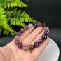 Auralite 23 Crystal Beaded Bracelet 12mm Icy Translucent Round Beads Handmade