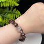 Brazilian Red Phantom Quartz Beaded Bracelet 10.5mm Icy Transparent Cornucopia Ghost Crystal