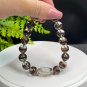Brazilian Red Phantom Quartz Beaded Bracelet 10.5mm Icy Transparent Cornucopia Ghost Crystal