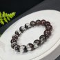 Brazilian Red Phantom Quartz Beaded Bracelet 12mm Icy Transparent Cornucopia Ghost Crystal