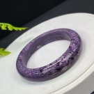 Purple Charoite Bangle 56MM Sparkling Porcelain Luster Crystallization Geode